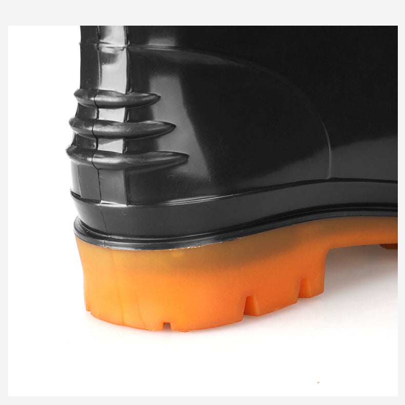 Military Rain Boots Adult Plastic Kitchen High-Top Short Rain Boots Waterproof Non-Slip Labor Protection Wear-Resistant Overshoes Water Boots - Image 4